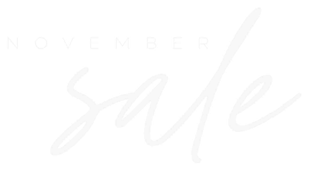 tipografia estilizada com o nome da campanha November Sale