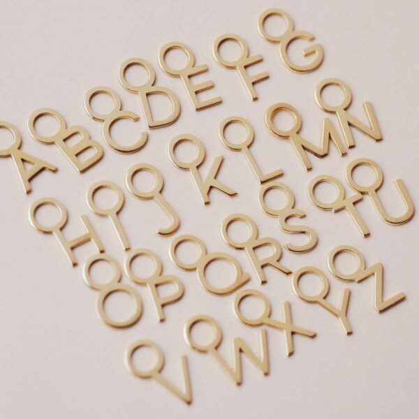 pingentes de letras em ouro 18k - alfabeto completo